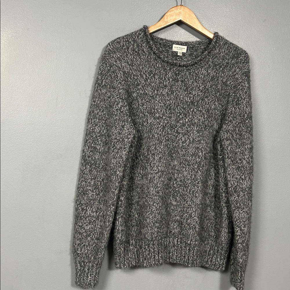 Club Monaco Wool Blend Soft Jumper Sweater Grey / Brown Melange size Large